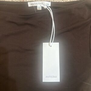 Antistar Women's Short Sleeve Tee in Dark Brown - XXS